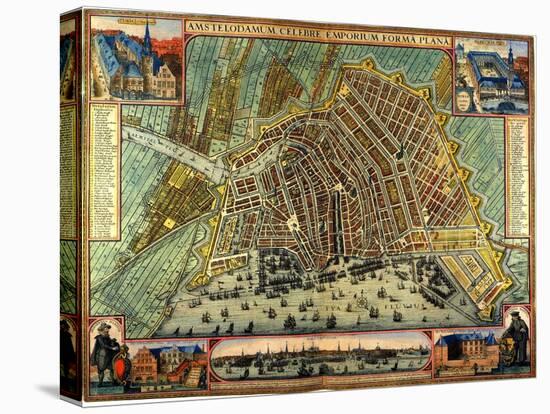 Map of Amsterdam 1633-Gerardus Mercator-Premier Image Canvas