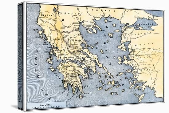 Map of Ancient Greece and its Colonies-null-Premier Image Canvas