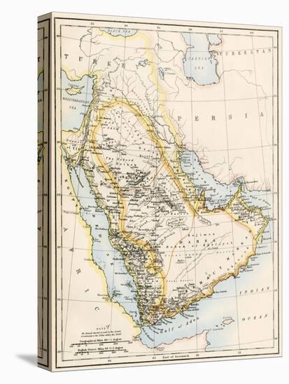 Map of Arabia, 1870s-null-Premier Image Canvas