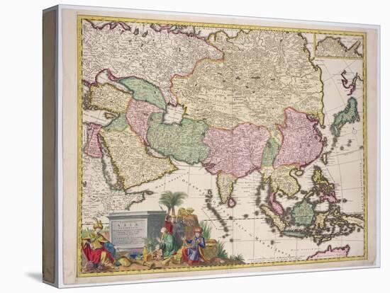 Map of Asia, Tartaria, Japan, the Philippines and East Indies, Engraved G. Van Gouwen, c.1690-Karel Allard-Premier Image Canvas