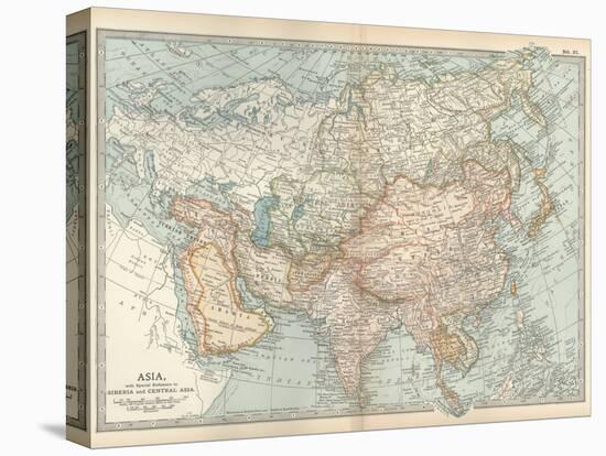 Map of Asia, with Special Reference to Siberia and Central Asia-Encyclopaedia Britannica-Stretched Canvas