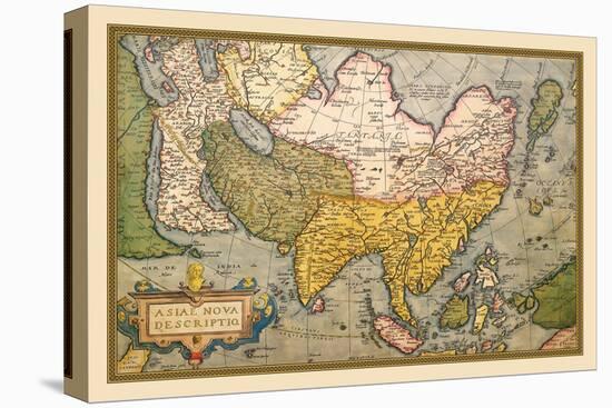 Map of Asia-Abraham Ortelius-Stretched Canvas