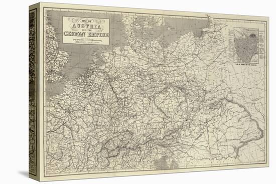 Map of Austria and the German Empire-John Dower-Premier Image Canvas