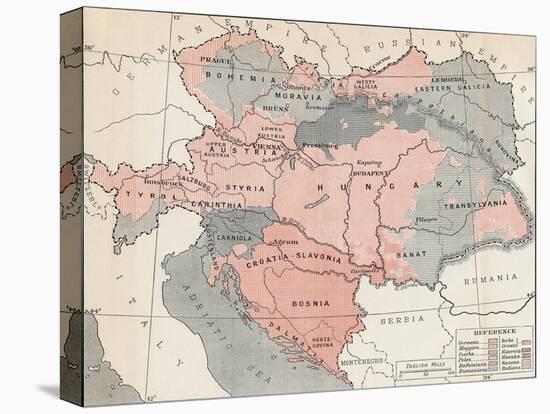 Map of Austria-Hungary in 1878-null-Premier Image Canvas