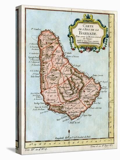 Map of Barbados, C1758-null-Premier Image Canvas