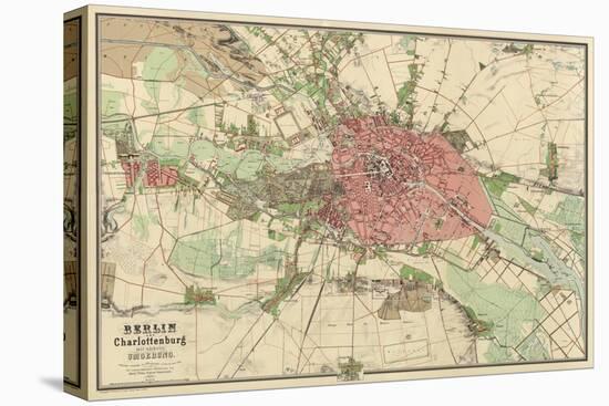 Map of Berlin, Printed by Koenigl. Lithogr. Institut, Berlin, 1857-German School-Premier Image Canvas