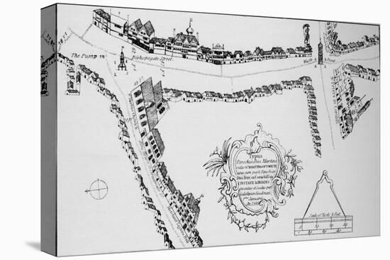 Map of Bishopsgate, City of London, c1599 (1904)-Unknown-Premier Image Canvas