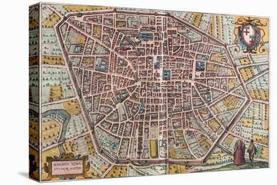 Map of Bologna from Civitates Orbis Terrarum-null-Premier Image Canvas