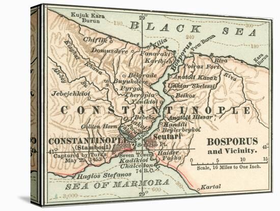 Map of Bosphorus (C. 1900), Maps-Encyclopaedia Britannica-Stretched Canvas