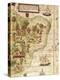 Map of Brazil, from Miller Atlas by Pedro and Jorge Reinel, Lopo Homen-null-Premier Image Canvas