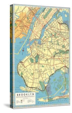 'Map of Brooklyn, New York' Art Print | Art.com