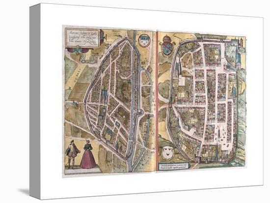 Map of Chartres from Civitates Orbis Terrarum-null-Premier Image Canvas