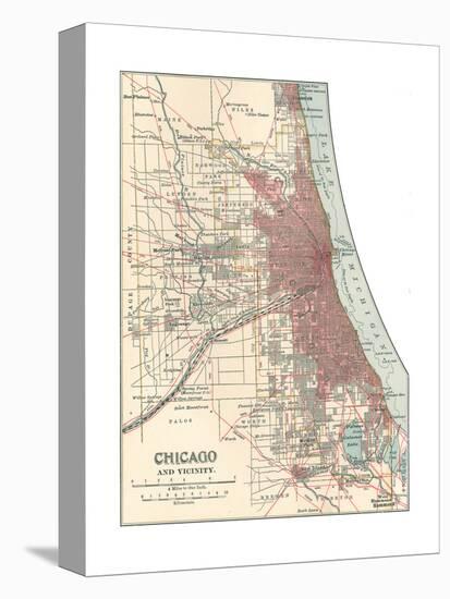 Map of Chicago (C. 1900), Maps-Encyclopaedia Britannica-Premier Image Canvas