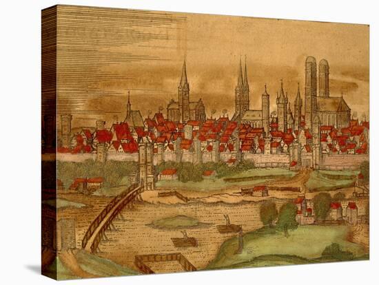 Map of City of Munich from Civitates Orbis Terrarum-null-Premier Image Canvas