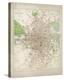 Map of Dublin-The Vintage Collection-Stretched Canvas