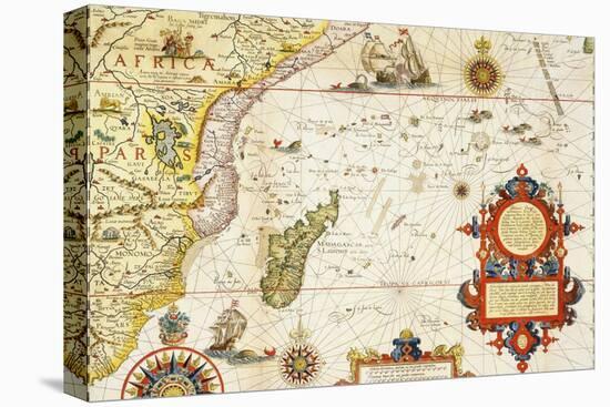 Map of East Africa and Madagascar, 1596-Arnold Florent Van Langren-Premier Image Canvas