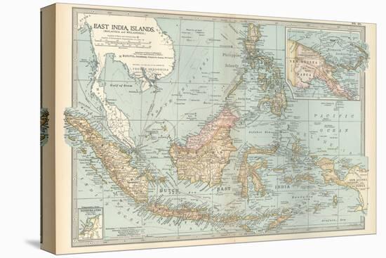 Map of East India Islands. Malaysia and Melanesia. Dutch East India-Encyclopaedia Britannica-Stretched Canvas