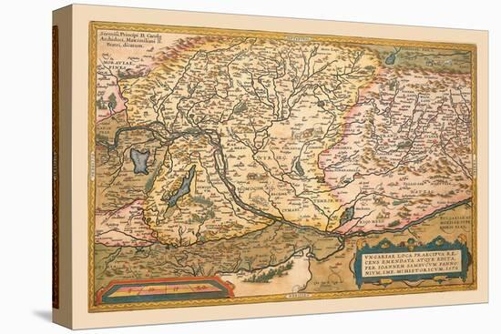 Map of Eastern Europe-Abraham Ortelius-Stretched Canvas