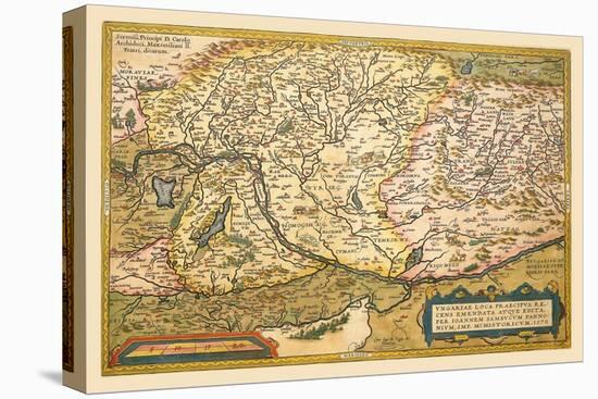 Map of Eastern Europe-Abraham Ortelius-Stretched Canvas