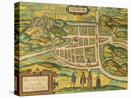 Map of Edinburgh from Civitates Orbis Terrarum-null-Premier Image Canvas