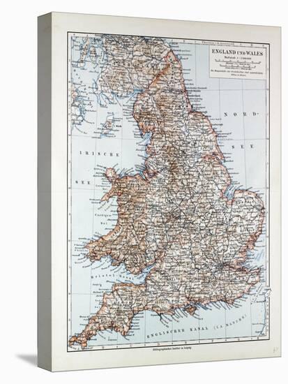 Map of England and Wales 1899-null-Premier Image Canvas