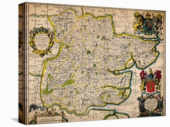 Map of Essex, 1678. Artists: John Ogilby, William Morgan-William Morgan-Premier Image Canvas