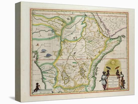 Map of Ethiopia Showing Five African States, c.1690 G. Blaeu's "Grooten Atlas" of 1648-65-null-Premier Image Canvas