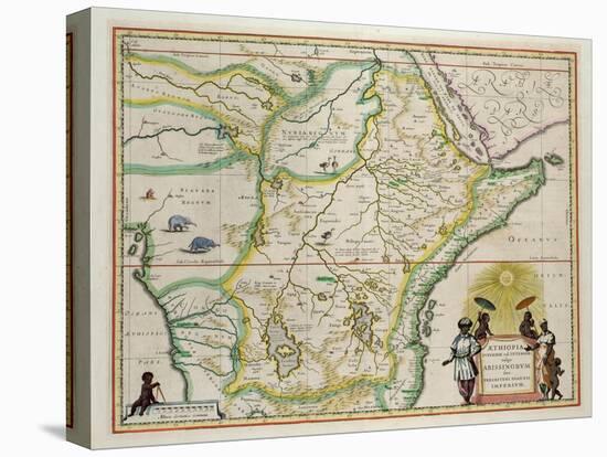 Map of Ethiopia Showing Five African States, c.1690 G. Blaeu's "Grooten Atlas" of 1648-65-null-Premier Image Canvas