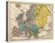 Map of Europe, c.1839-Samuel Augustus Mitchell-Stretched Canvas