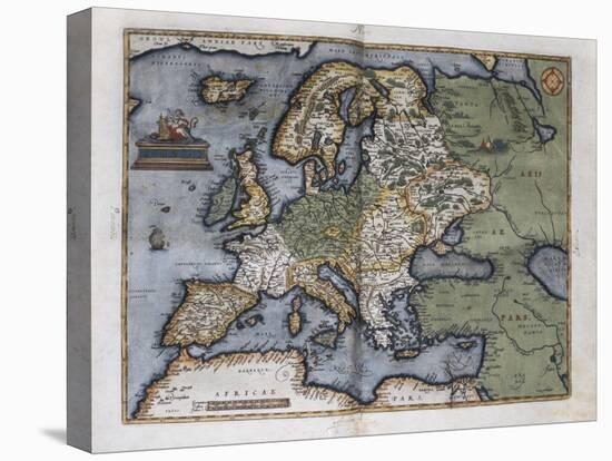 Map of Europe-Abraham Ortelius-Stretched Canvas