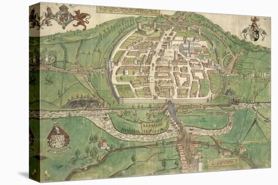 Map Of Exeter-Remigius Hogenberg-Premier Image Canvas