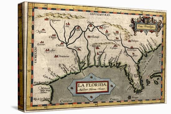 Map of Florida, C.1584-Abraham Ortelius-Premier Image Canvas