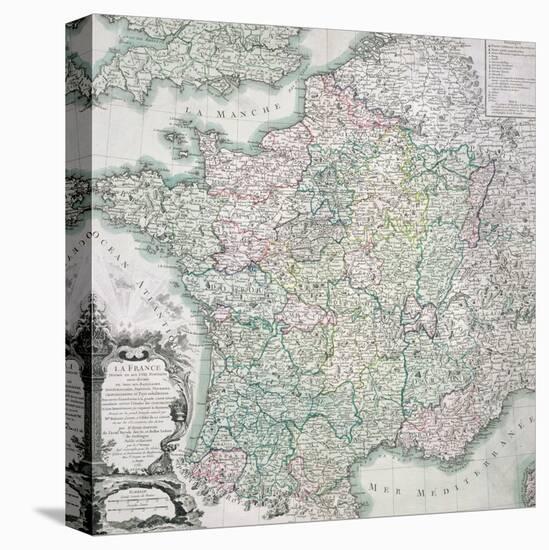 Map of France as Divided into 58 Provinces, 1765-Louis-Charles Desnos-Premier Image Canvas