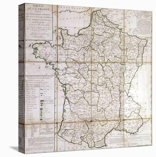 Map of France Divided into Provinces-Cesar Francois Cassini De Thury-Premier Image Canvas