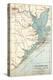 Map of Galveston Bay, Houston and Vicinity (C. 1900)-Encyclopaedia Britannica-Stretched Canvas
