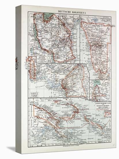 Map of German Colonies German New Guinea Cameroon 1899-null-Premier Image Canvas