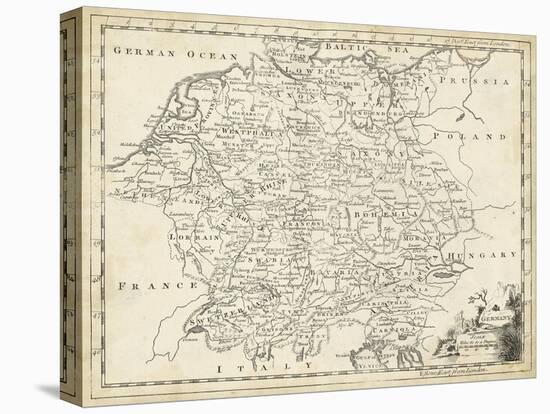 Map of Germany-T. Jeffreys-Stretched Canvas