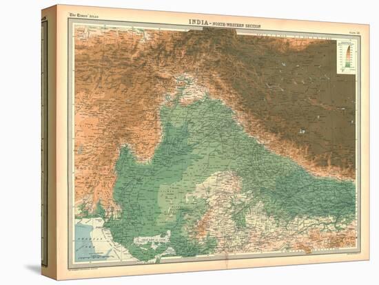 Map of India - North Western Section-Unknown-Premier Image Canvas