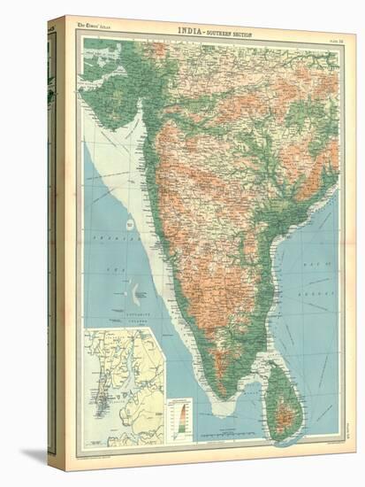 Map of India - Southern Section-Unknown-Premier Image Canvas