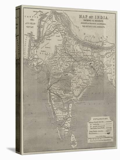 Map of India-John Dower-Premier Image Canvas