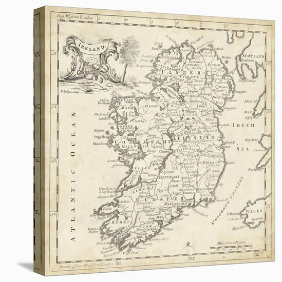 Map of Ireland-T. Jeffreys-Stretched Canvas