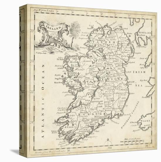 Map of Ireland-T. Jeffreys-Stretched Canvas