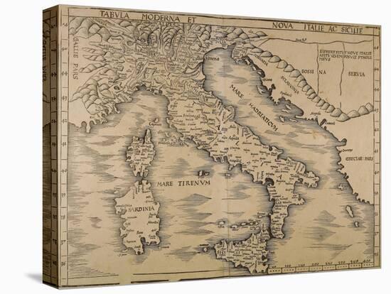 Map of Italy, from Geographiae Opus Novissima-null-Premier Image Canvas