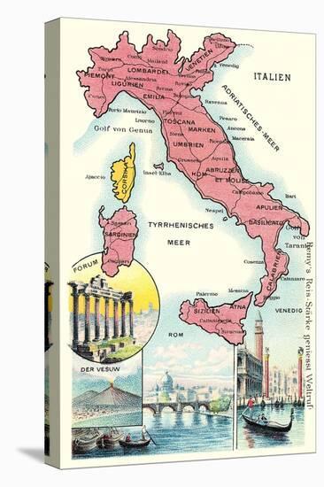 Map of Italy-null-Stretched Canvas