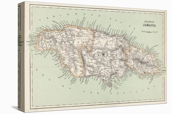 Map of Jamaica-null-Premier Image Canvas