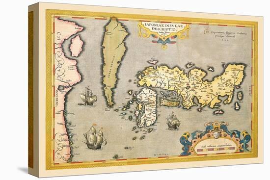 Map of Japan-Abraham Ortelius-Stretched Canvas