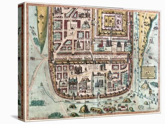 Map of Jerusalem from Civitates Orbis Terrarum-null-Premier Image Canvas