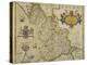 Map Of Lancashire-Christopher Saxton-Premier Image Canvas
