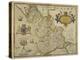 Map Of Lancashire-Christopher Saxton-Premier Image Canvas