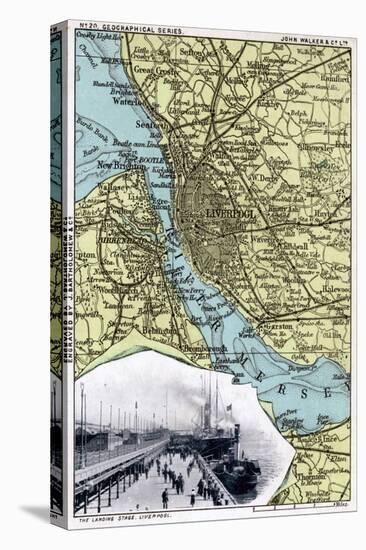 Map of Liverpool, Merseyside, 1903-JOHN WALKER-Premier Image Canvas